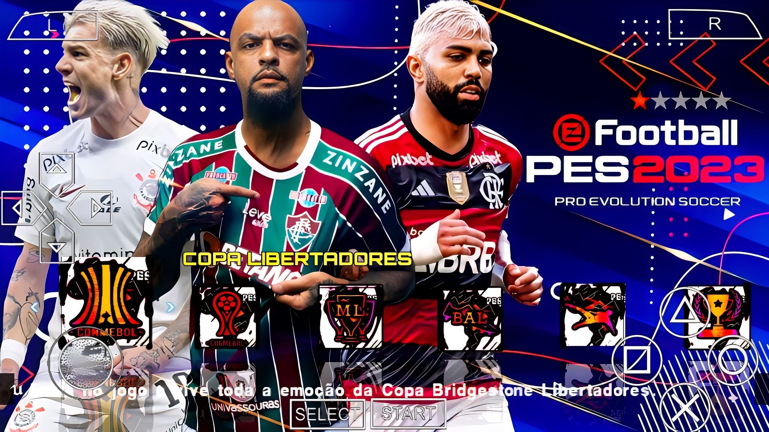 EFOOTBALL PES 2023 PPSSPP COPA DO BRASIL BRASILEIRÃO | SUL-AMERICANO NOVAS FACES CLUBES ATUALIZADOS