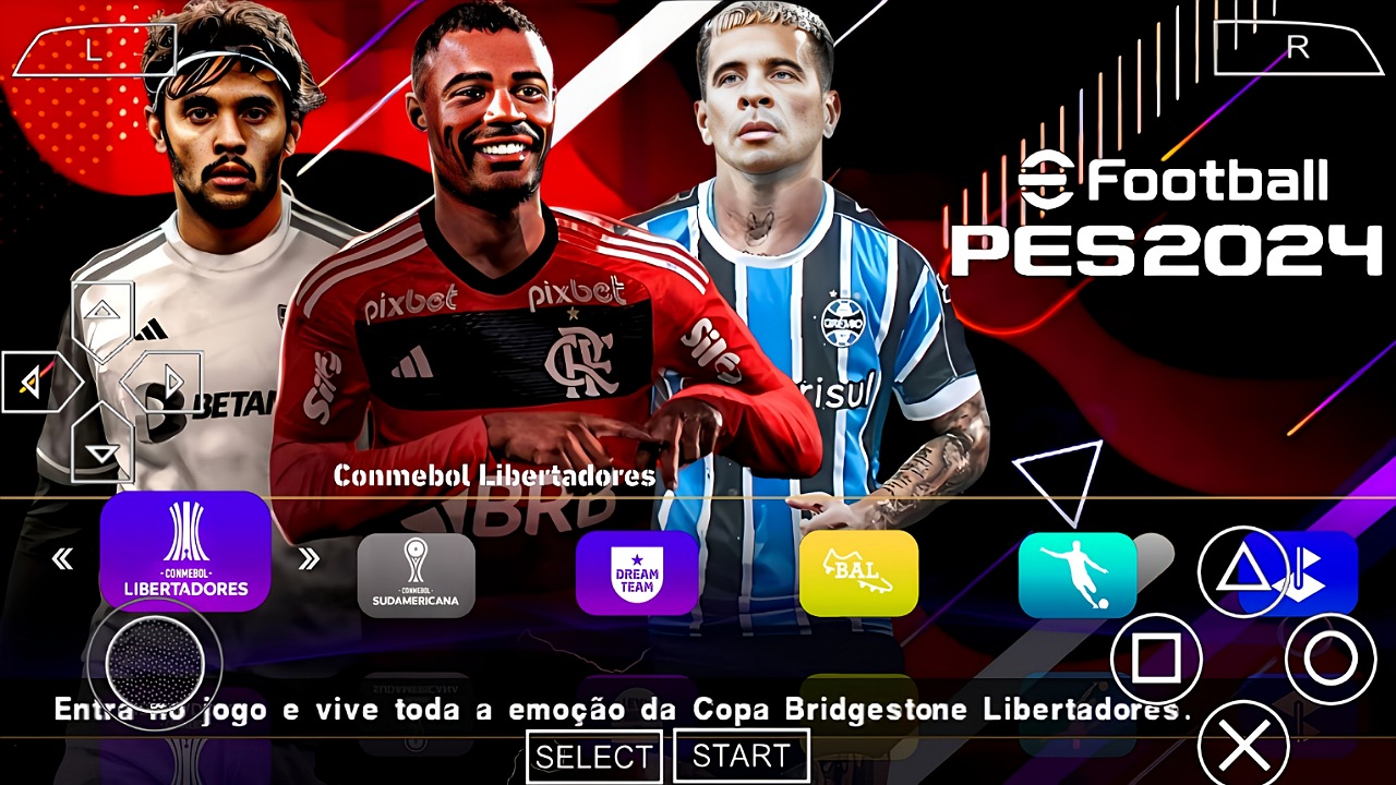 EFOOTBALL PES 2024 PPSSPP COM BRASILEIRÃO A e B NOVAS FACES ELENCOS ATUALIZADOS PATCH SUL-AMERICANO