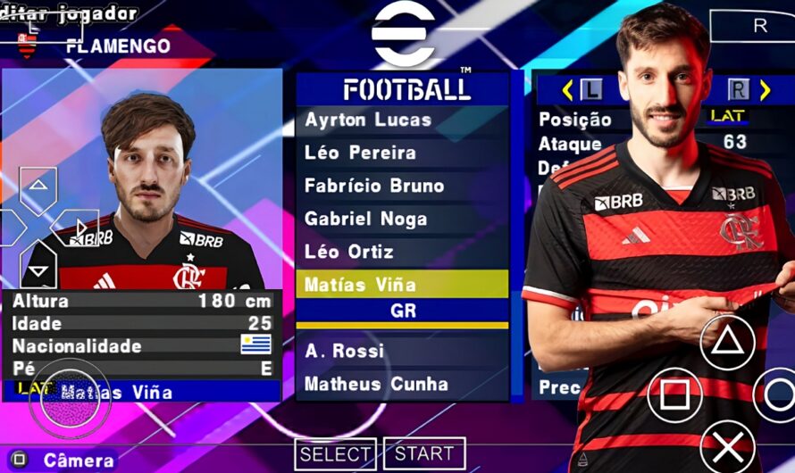 EFOOTBALL PES 2024 PPSSPP COM BRASILEIRÃO A e B NOVAS FACES TRANSFERÊNCIAS ATUALIZADOS SUL-AMERICANO