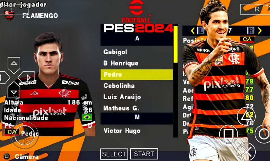 EFOOTBALL PES 2024 PPSSPP COM BRASILEIRÃO SUL-AMERICANO NOVAS FACES REALISTAS ELENCOS ATUALIZADOS