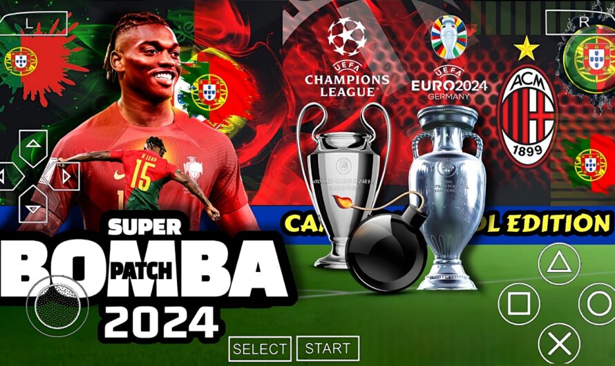 BOMBA PATCH 2024 PPSSPP PES COM BRASILEIRÃO e EUROPEUS NOVAS FACES ELENCOS 100% ATUALIZADOS + KITS24