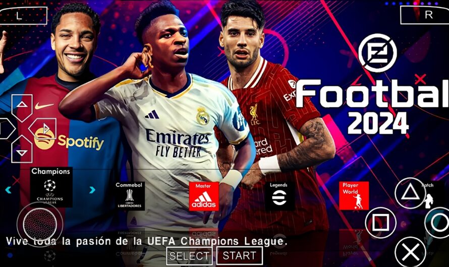 EFOOTBALL PES 2024 PPSSPP EUROPEUS NOVAS FACES 2K ELENCOS 100% ATUALIZADOS + KITS 24/25