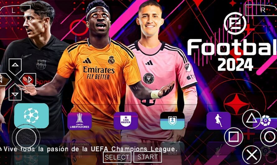 EFOOTBALL PES 2024 PPSSPP EUROPEUS NOVAS FACES 2K ELENCOS 100% ATUALIZADOS + KITS 24//25