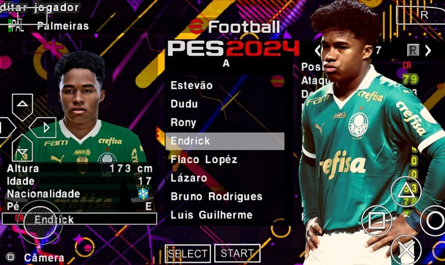 EFOOTBALL PES 2024 PPSSPP BRASILEIRÃO SULAMERICANO NOVAS FACES ELENCOS 100% ATUALIZADOS + MK/KITS 24