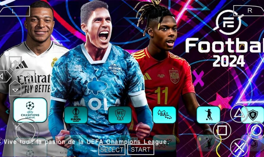 EFOOTBALL PES 2024 PPSSPP EUROPEUS FACES 2K NOVAS TRANSFERÊNCIAS 100% ATUALIZADOS + KITS 24/25