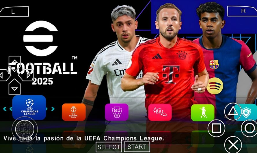 EFOOTBALL PES 2025 PPSSPP EUROPEUS NOVAS FACES 2K ELENCOS 100% ATUALIZADOS + KITS 24/25