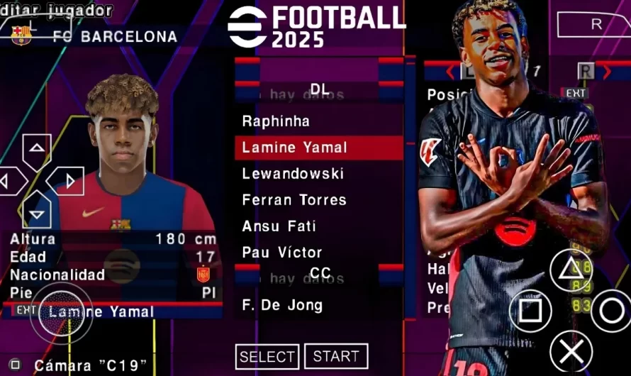 EFOOTBALL PES 2025 PPSSPP EUROPEUS NOVAS FACES REALISTAS ELENCOS 100% ATUALIZADOS + KITS 24/25