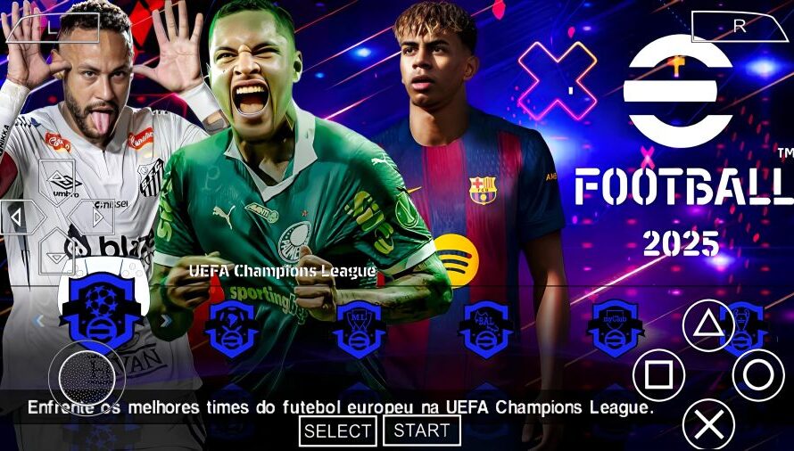 EFOOTBALL PES 2025 PPSSPP BRASILEIRÃO e EUROPEUS NOVAS FACES 4K ELENCOS 100% ATUALIZADOS + KTS 25/26
