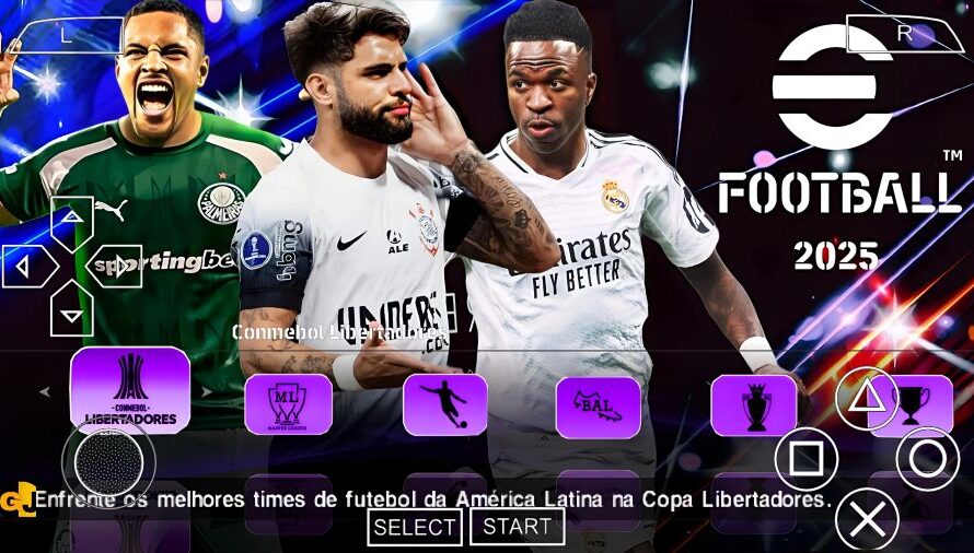 EFOOTBALL PES 2025 PPSSPP EUROPEUS e BRASILEIRÃO A B C NOVAS FACES ELENCOS ATUALIZADOS + KITS 25/26