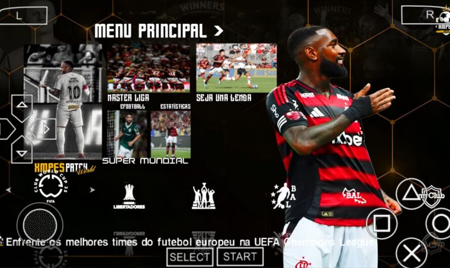 EFOOTBALL PES 2025 PPSSPP BRASILEIRÃO e EUROPEUS NOVAS FACES 4K ELENCOS 100% ATUALIZADOS + KITS 25/26