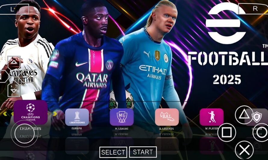 EFOOTBALL PES 2025 PPSSPP EUROPEUS NOVAS FACES REALISTAS ELENCOS ATUALIZADOS + KITS 25/26