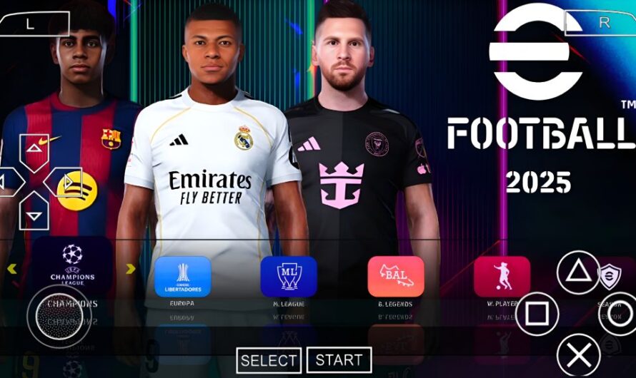 EFOOTBALL PES 2025 PPSSPP EUROPEUS FACES REALISTAS ELENCOS ATUALIZADOS + KITS 25/26