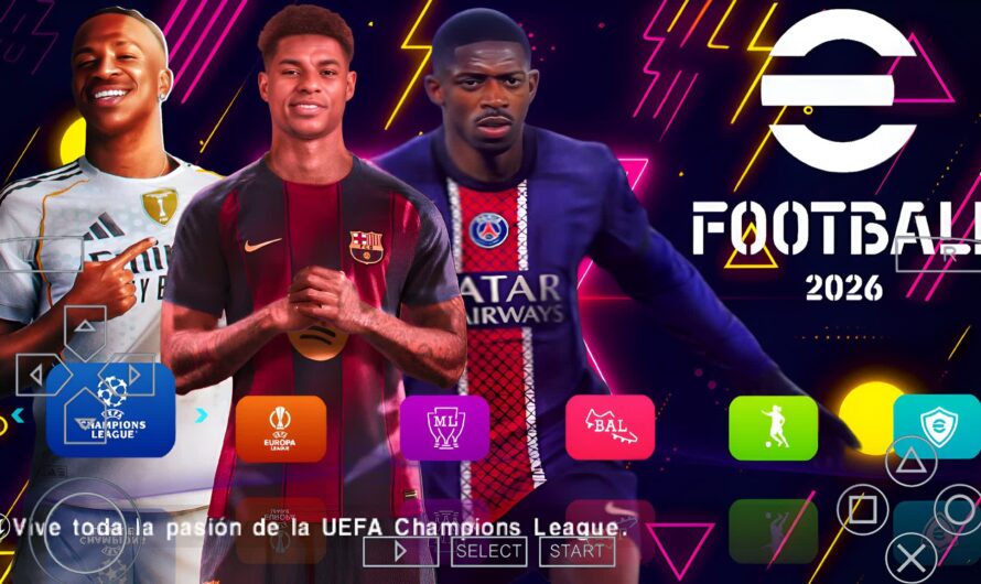EFOOTBALL PES 2026 PPSSPP EUROPEUS BETA V1.0 NOVAS FACES REALISTAS ELENCOS ATUALIZADOS + KITS 25/26