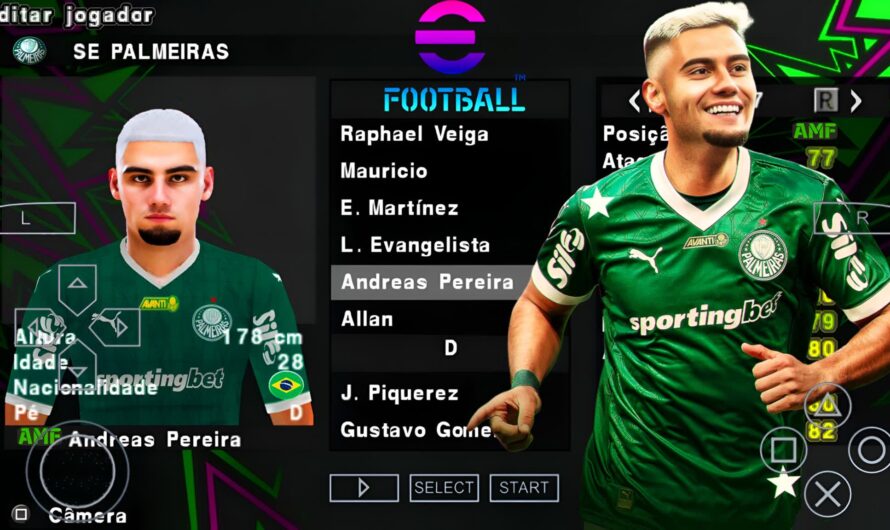 EFOOTBALL PES 2026 PPSSPP V1.0 SUL-AMERICANO BRASILEIRÃO A e B ELENCOS FACES REALISTAS ATUALIZADOS