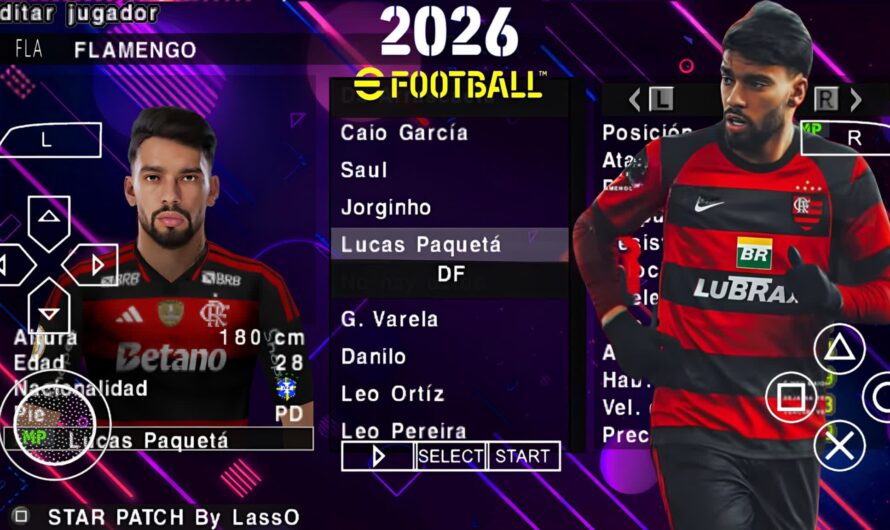 EFOOTBALL PES 2026 PPSSPP COM BRASILEIRÃO SUL-AMERICANO NOVAS TRANSFERÊNCIAS ATUALIZADOS + KITS 25/26