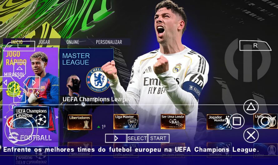 EFOOTBALL PES 2026 PPSSPP COM BRASILEIRÃO e EUROPEUS NOVAS FACES REALISTAS ELENCOS ATUALIZADOS + KITS 25/26