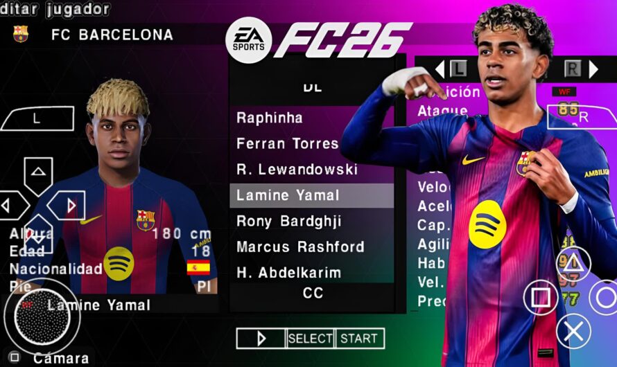 EA FC 26 MOD PPSSPP EUROPEUS NOVAS FACES REALISTAS ELENCOS ATUALIZADOS + KITS 25/26