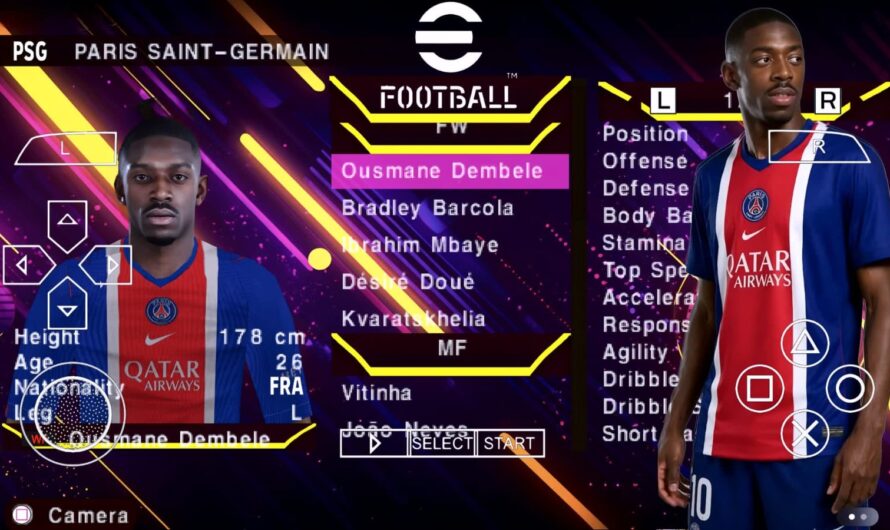 EFOOTBALL PES 2026 PPSSPP V2.0 EUROPEUS NOVAS FACES REALISTAS ELENCOS 100% ATUALIZADOS + KITS 26/27